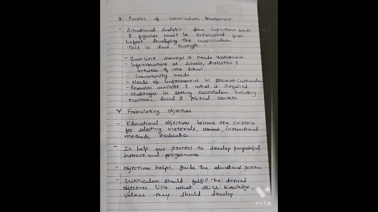 curriculum as a process| curriculum as a product| participatory approach