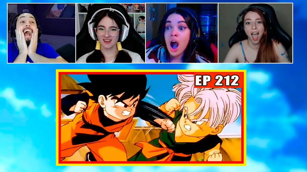 Trunks derrota Goten | 4 Pessoas Reagindo | Dragon Ball Z - EP 212