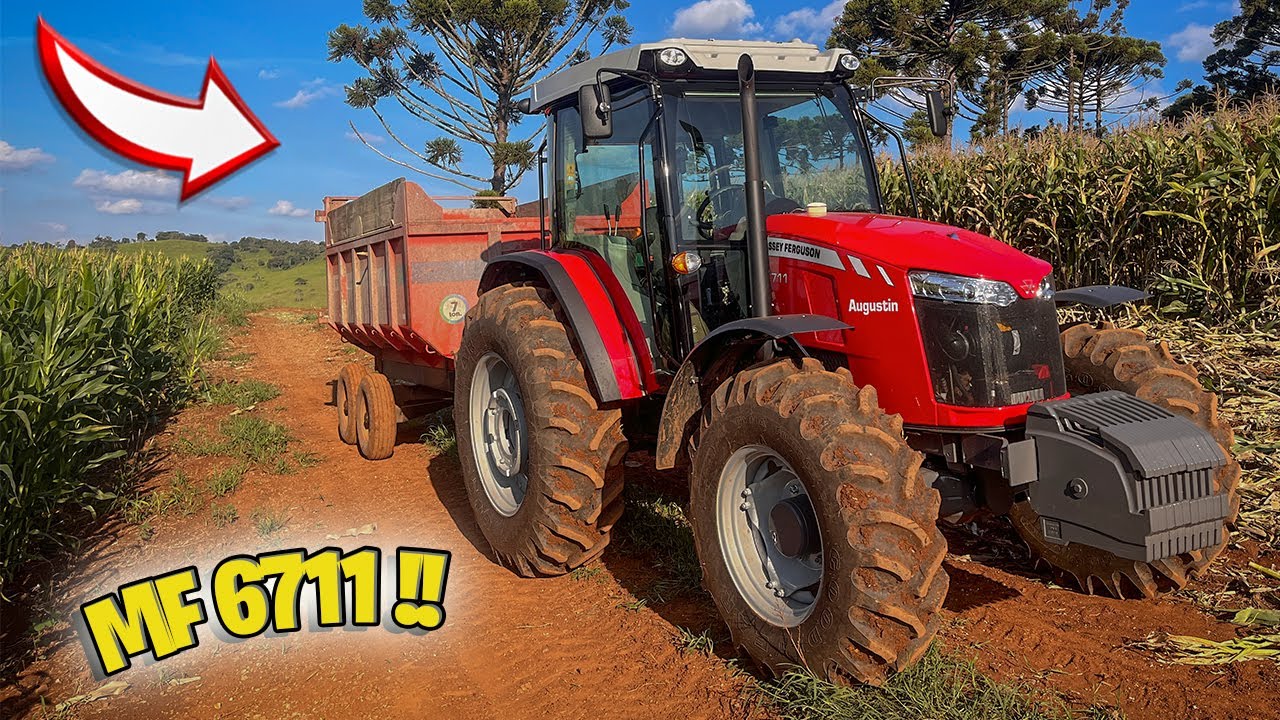 TRABALHANDO COM O NOVO MASSEY FERGUSON 6711 NA SILAGEM!!
