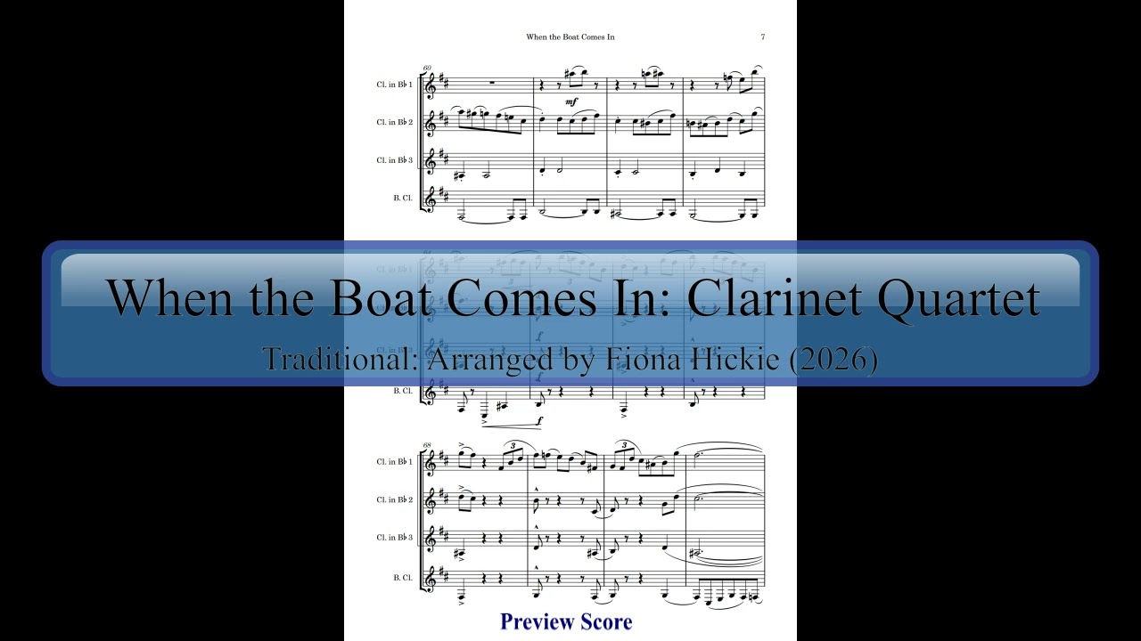 When the Boat Comes In: Clarinet Quartet