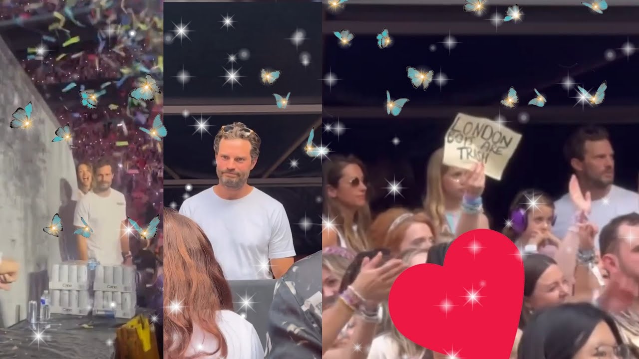 ♥️ NEW! JAMIE DORNAN AND AMELIA WARNER WITH THEIR DAUGHTERS AT THE TAYLOR SWIFT CONCERT 😍