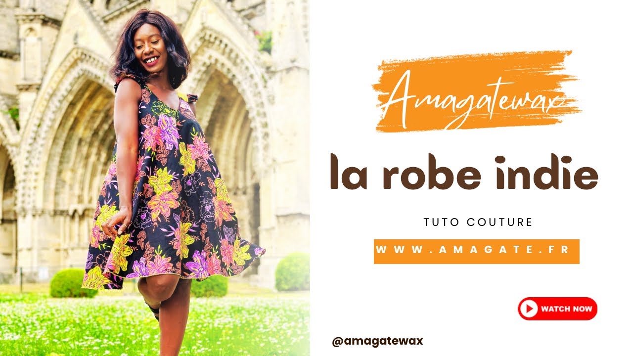 Tutoriel patron couture facile , la robe Indie