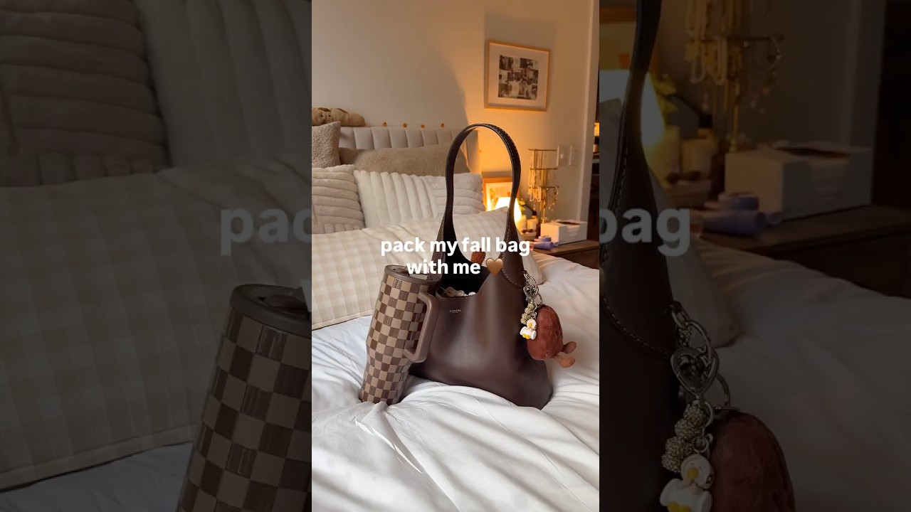 🤎 pack my bag with me! 🍂 #packmybagwithme #fallaesthetic