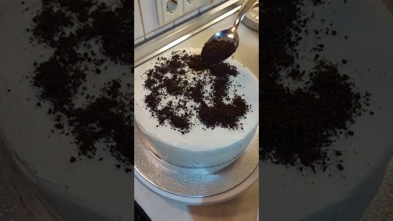مراحل تزيين كيك اوريو - كيك اوريو OREO cake