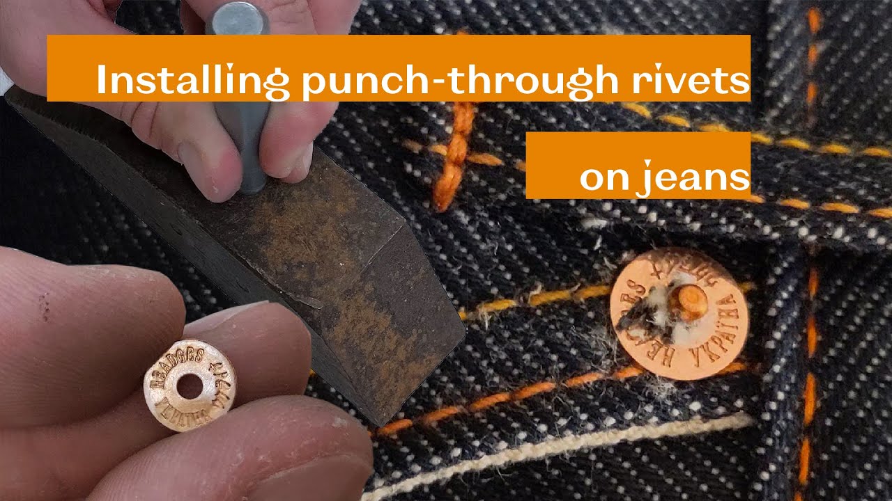 Installing Rivets on Jeans \ Ставимо кльопки на джинси