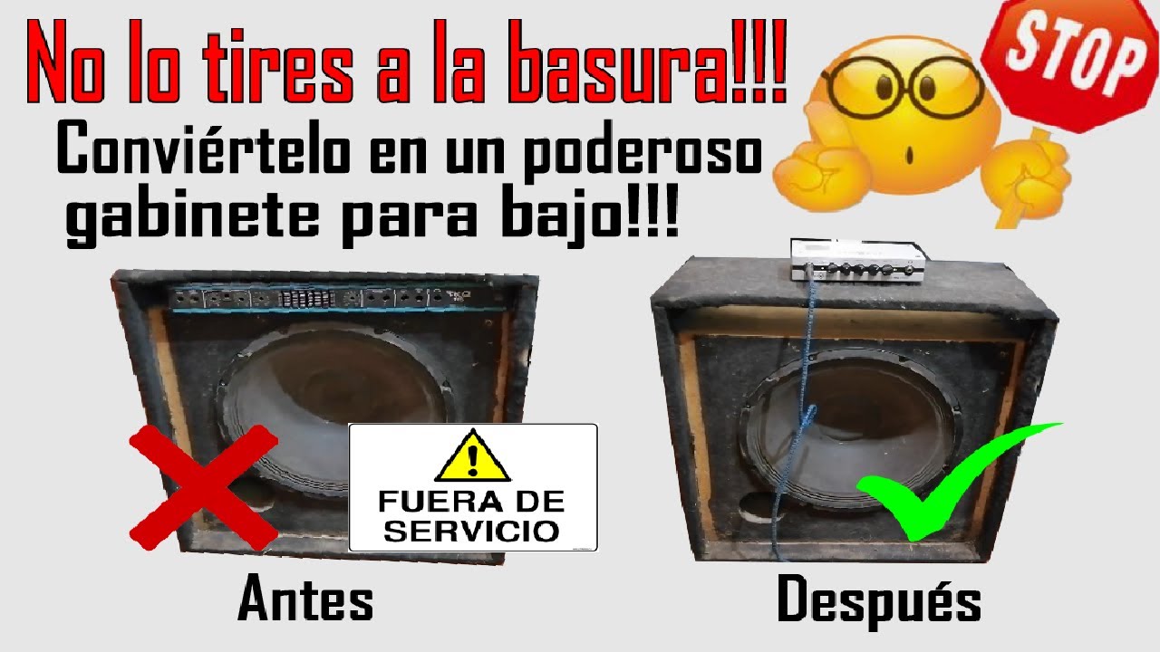 Parte 1 / Convierte tu amplificador descompuesto en un poderoso gabinete para bajo