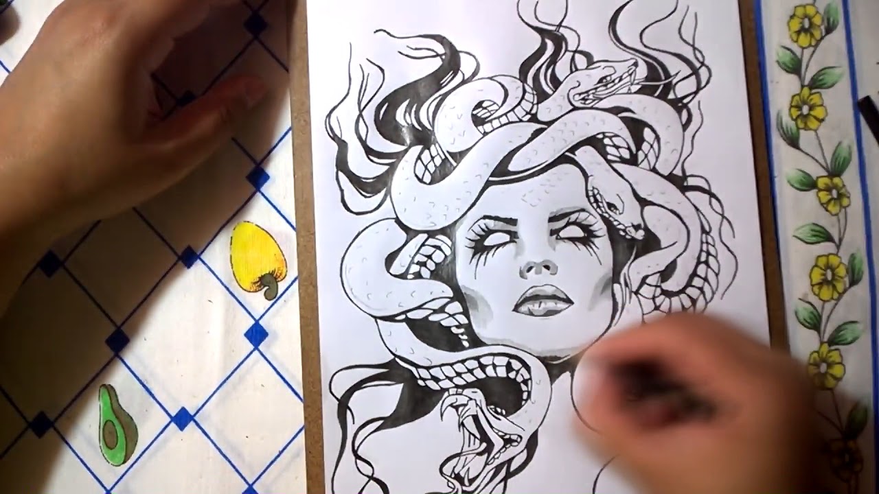 CHALLENGE-Speed Drawing **MEDUSA (Mitologia)**
