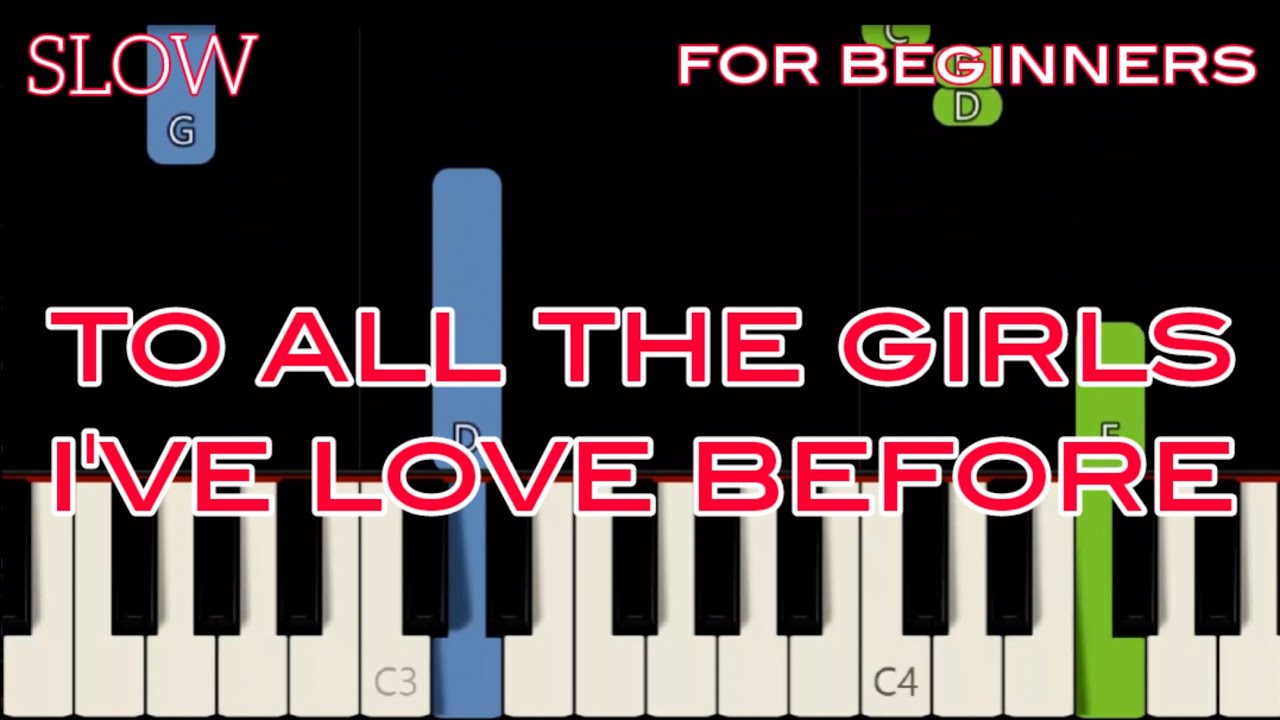 TO ALL THE GIRLS I'VE LOVE BEFORE [ HD ] - JULIO IGLESIAS | EASY PIANO