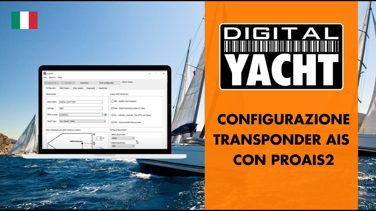 Configurare un transponder AIS con proAIS2 - Digital Yacht Italia
