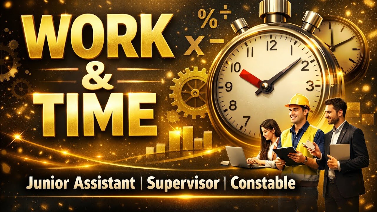 Work and time part 2 for all JKSSB exams Junior Assistant, Supervisor, Constable JKPSI #jkssb #like 