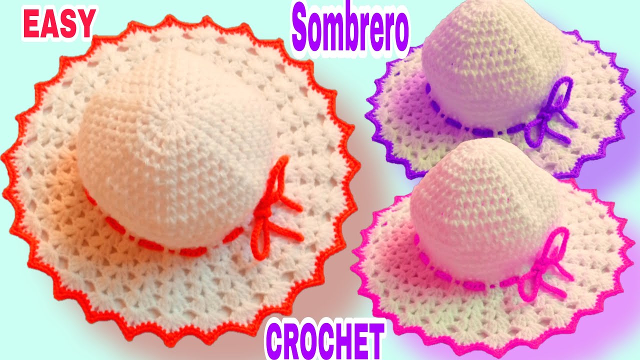 Sombrero para PLAYA paso a paso CROCHET rápido