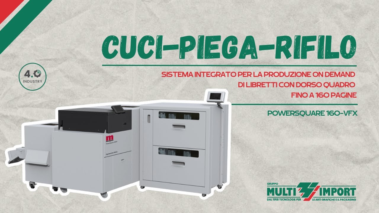POWERSQUARE 160 VFX | Sistema integrato per la produzione on demand di libretti con dorso quadro