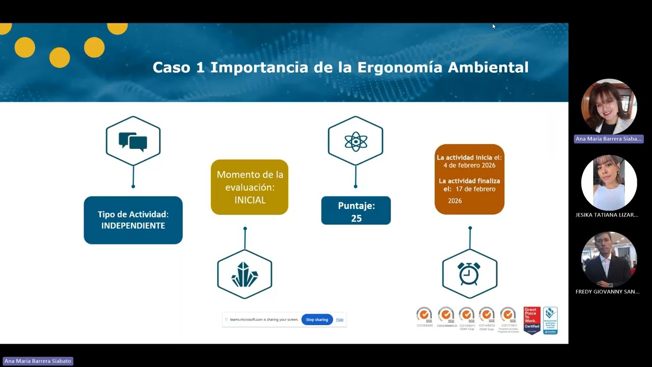 Primera Web conferencia Ergonomía Ambiental