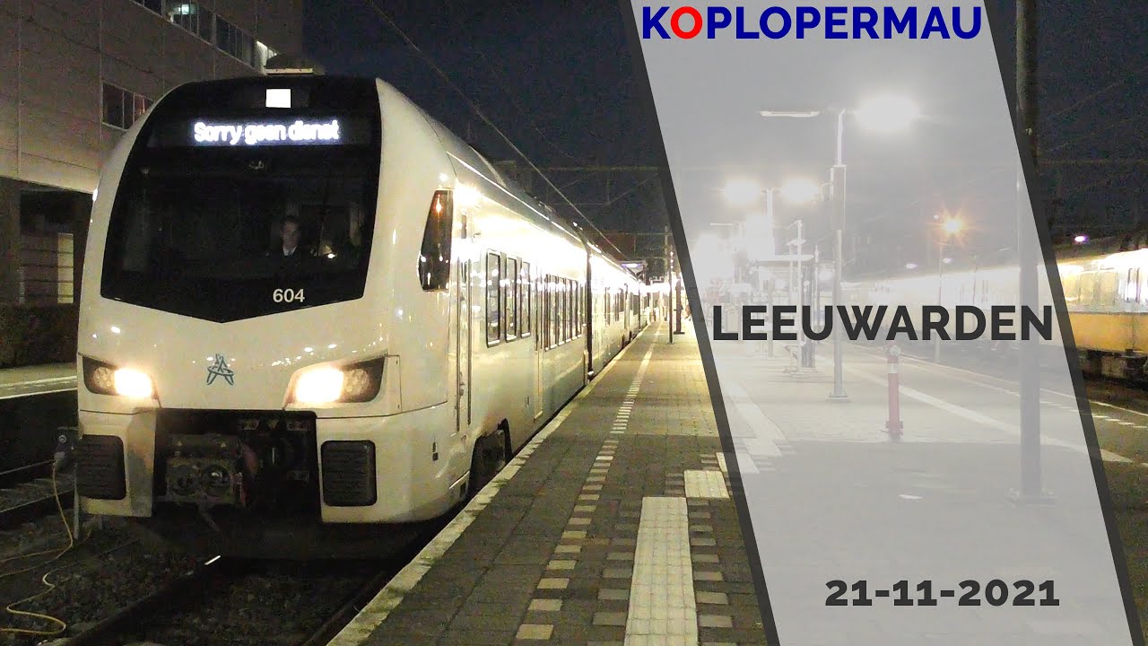 Treinen op station Leeuwarden - 21 november 2021