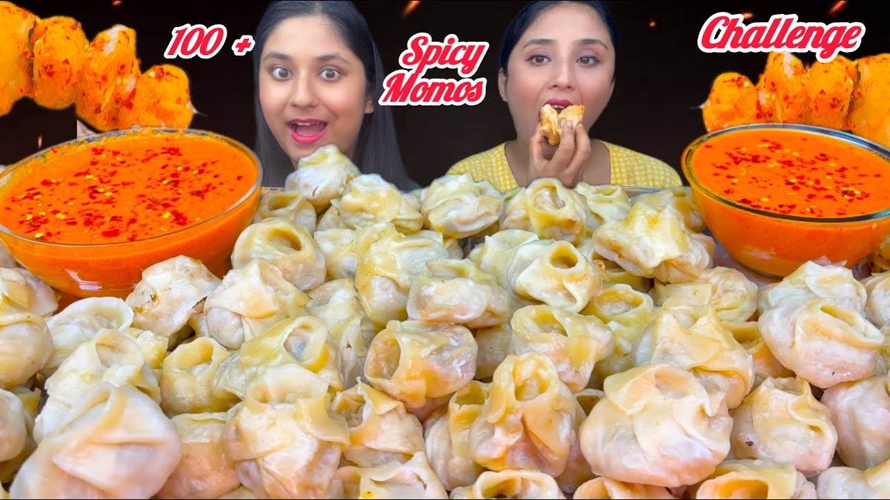 100+ Jhol Momos Eating Just In 10 mins😳|Food Challenge|Mukbang 😋