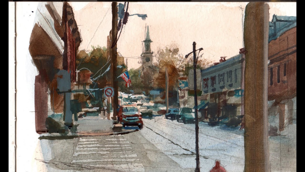 Painting a Main Street in Maine