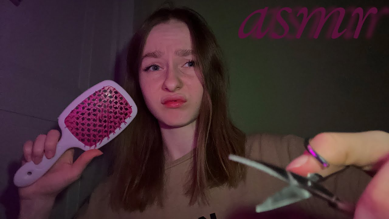☀︎ ASMR стрижка от плохого парикмахера ☀︎ пробую негативную роль ☀︎