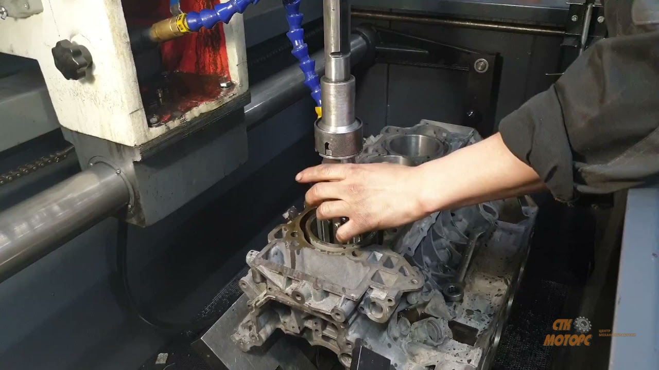 Гильзовка, расточка цилиндров блока двигателя 5.0л бензин 508PN от Land Rover, Range Rover.