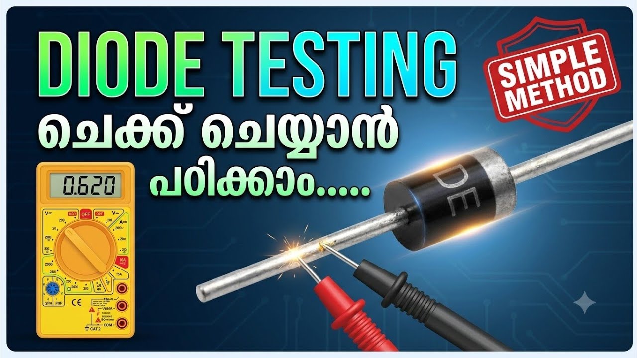how to check diodes | diode checking Malayalam | basic electronics Malayalam | multimeter Malayalam
