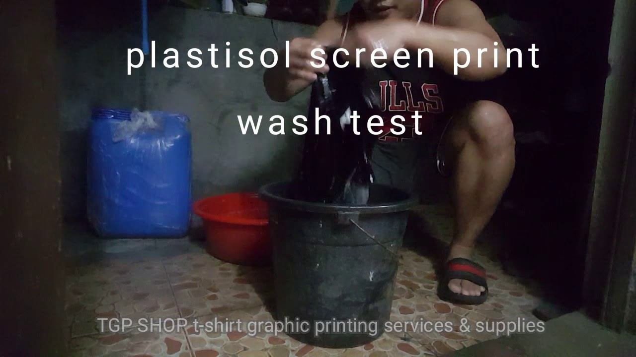 plastisol screen print, wash test
