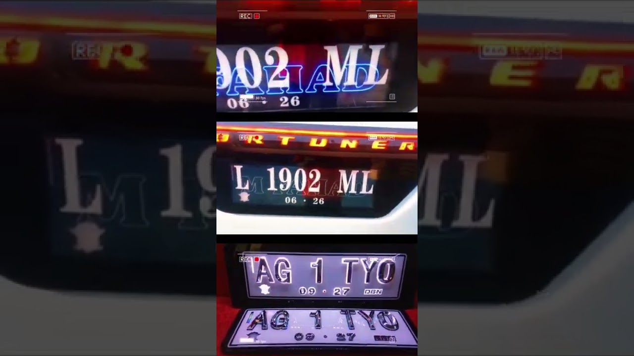 Jasa Variasi plat nomor led surabaya