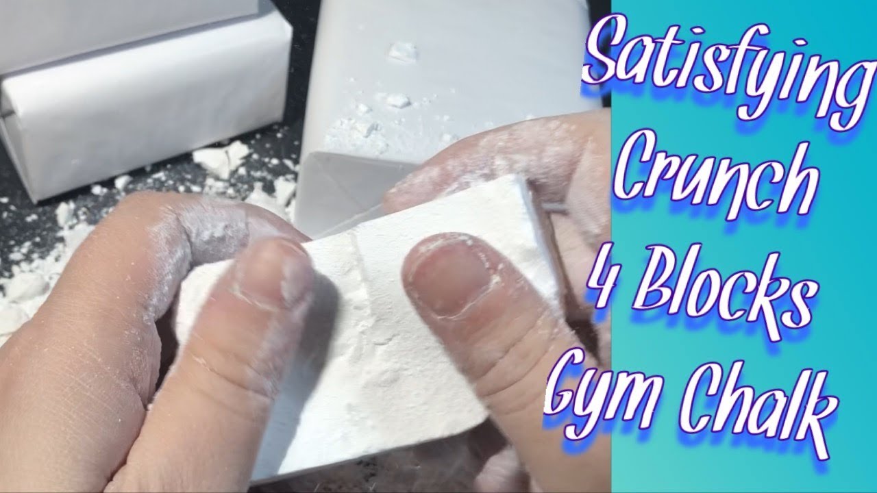 Satisfying + ASMR : Crunchy Crumbled Gym Chalk : Powder ASMR