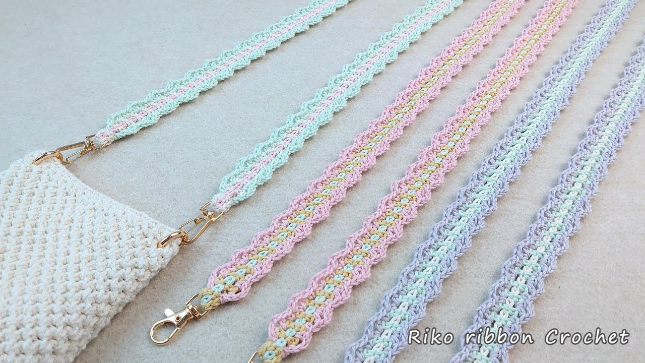 余り糸でも編める 色合わせを楽しむストラップ。かぎ針編みを楽しもう（Let's enjoy crochet.）。