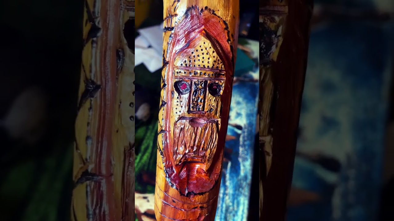Wood work of norse warrior