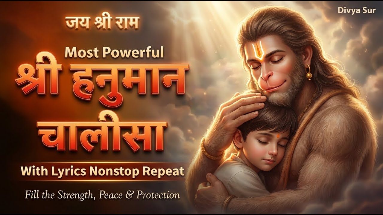 Nonstop🔱Shri Hanuman Chalisa | Powerful Chant for Strength, Peace & Protection🔱(Official Video)