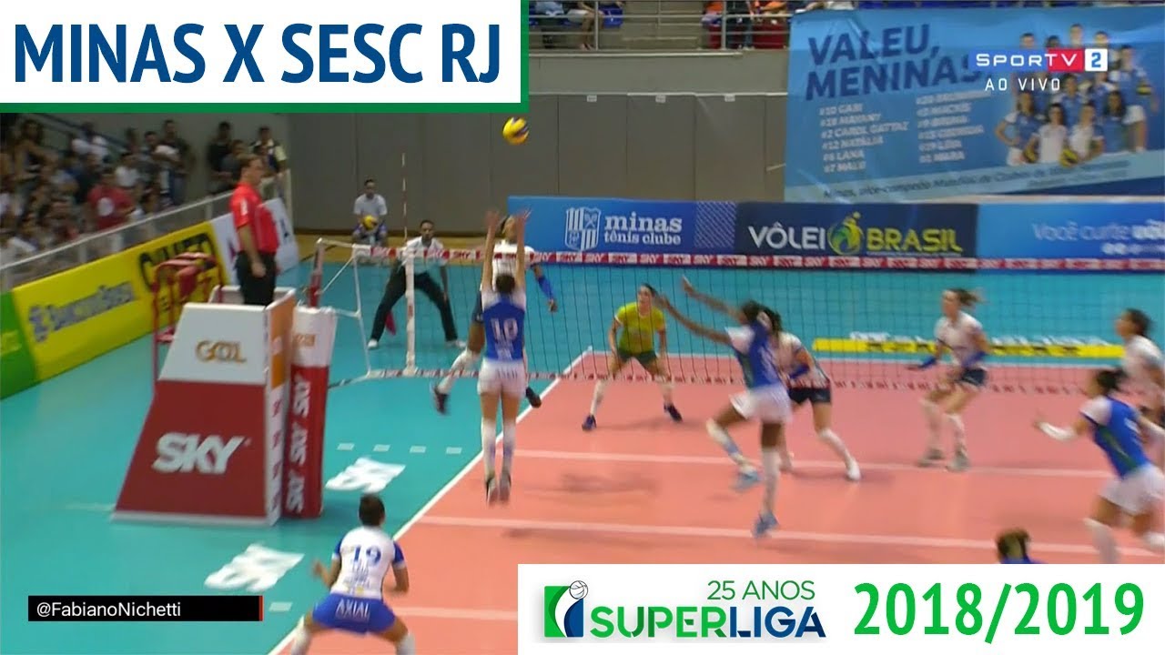 Minas x Sesc RJ - Superliga de Vôlei Feminino 2018-2019