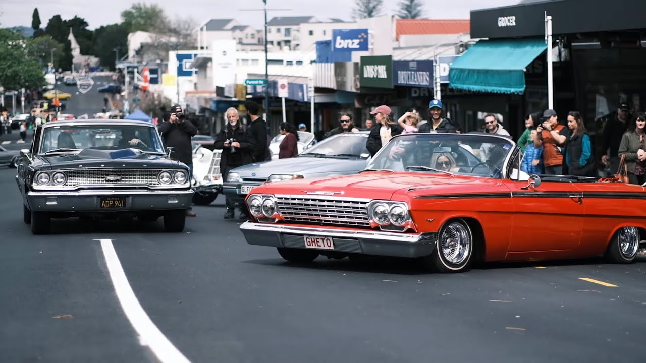 Auckland’s Craziest V8 Muscle Cars, Hot Rod, Classic Cars Leaving Car Meet