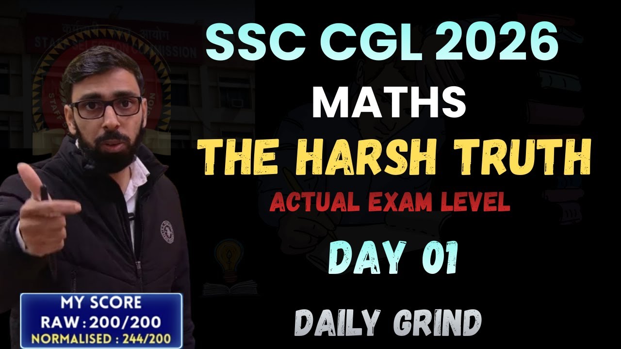 FACE THE HARSH TRUTH 🎯 SSC CGL 2026 Maths High-Level Drill (Day 01) 💯