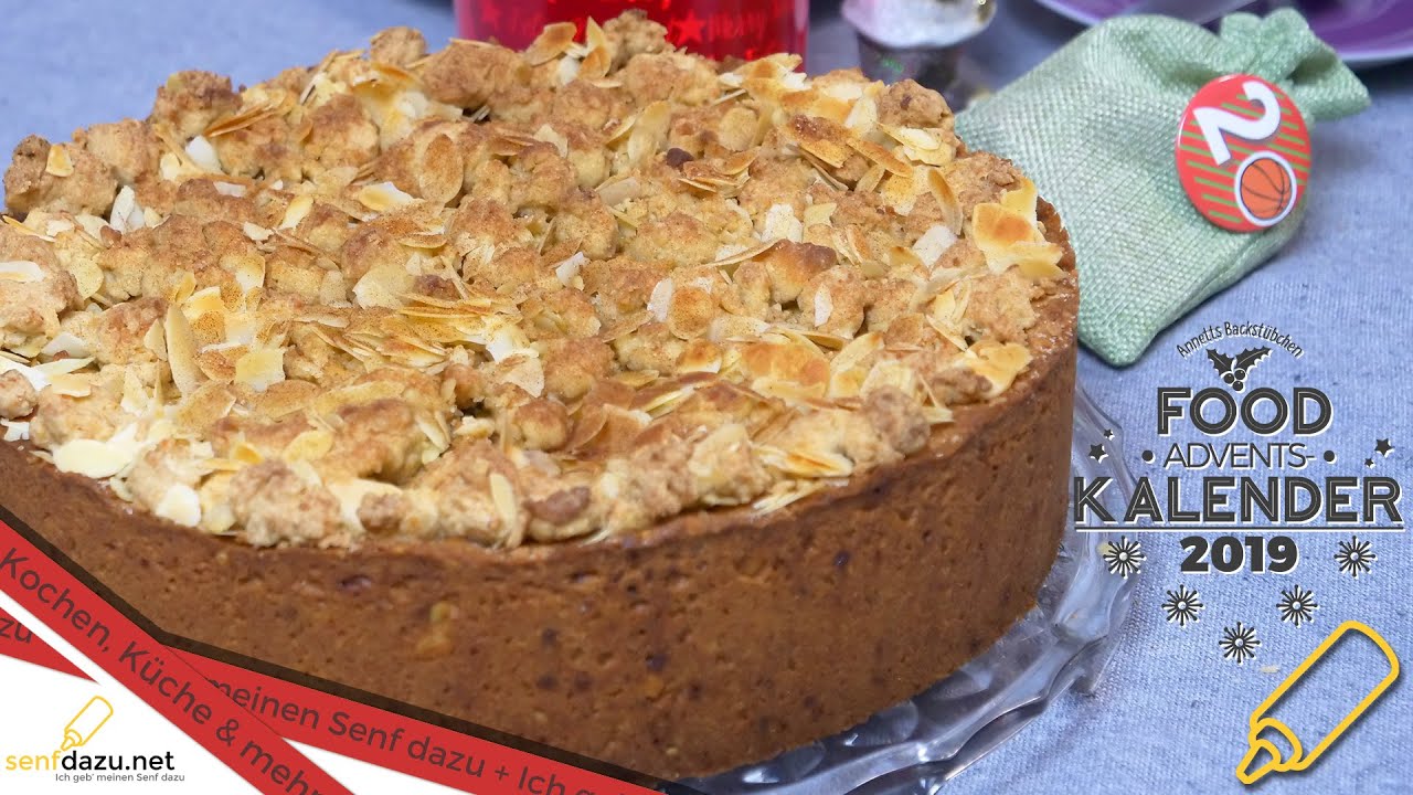 Bratapfelkuchen Rezept I Kuchen trifft Bratapfel, Nuss und Marzipan I #20 Foodadventskalender 2019