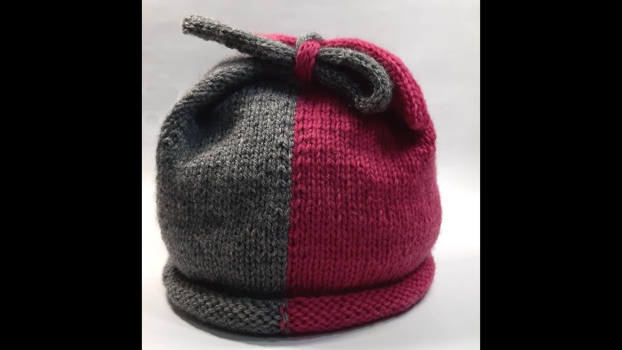 DIY蘇菲的編織—0139雙色捲邊帽織圖分享(Knit figure sharing)