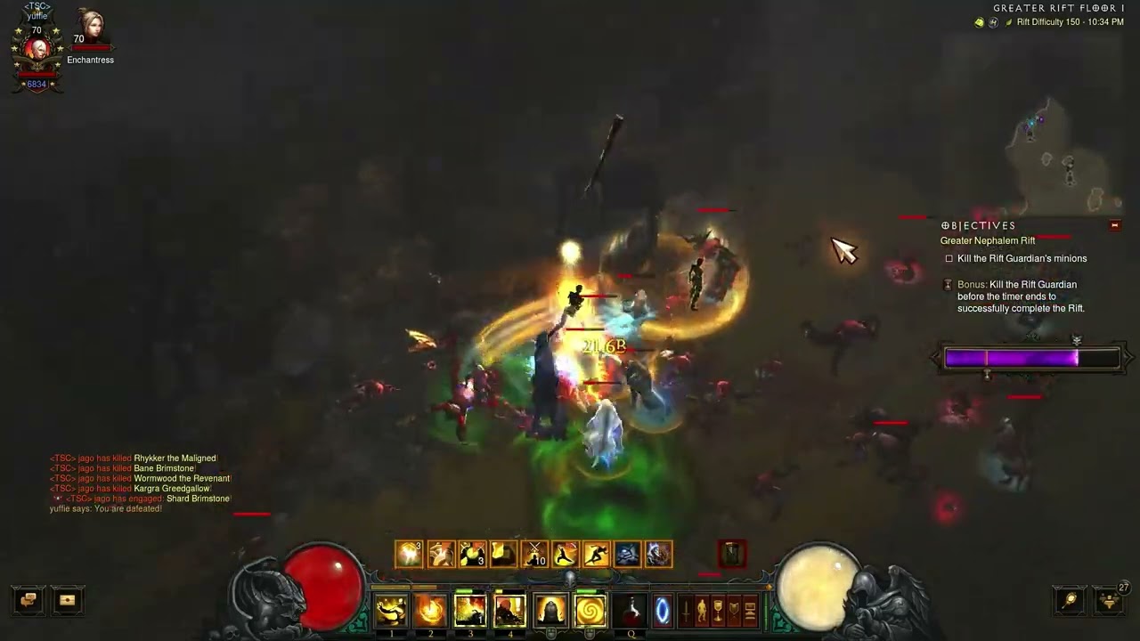 Diablo 3 S28 LON WOL Monk 150 6:27 R1