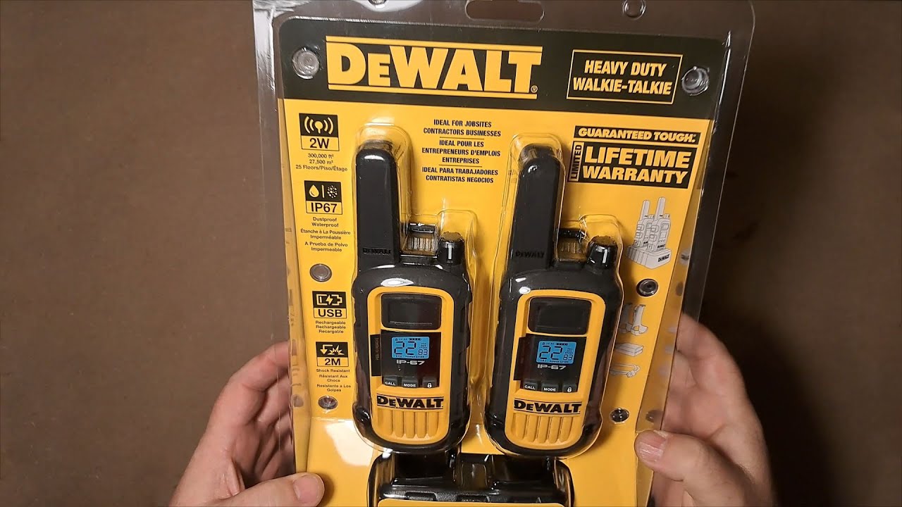 DeWALT DXFRS800 Heavy Duty Walkie Talkie - What it looks like?