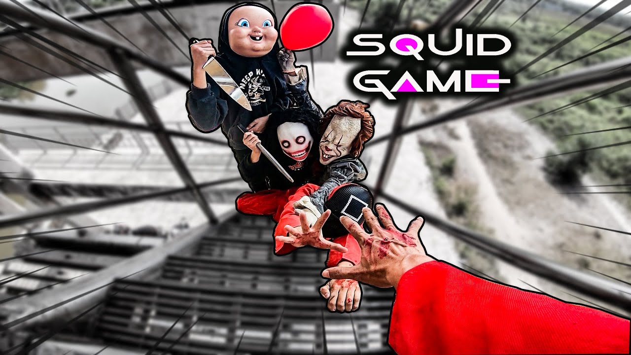 SQUID GAME ESCAPE CLOWNS - IN REAL LIFE ( Epic parkour pov chase ) part 1