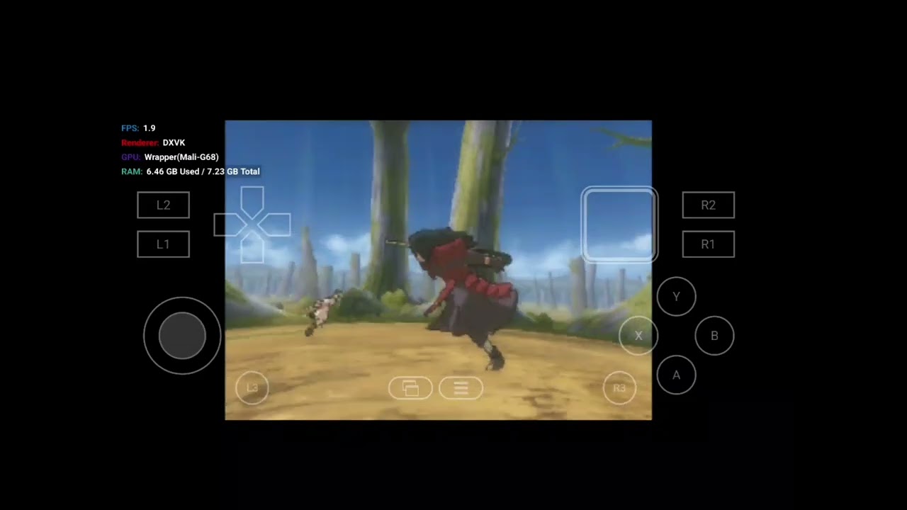 Testando Naruto Storm 4 no Winlator Mali G68 resolução 320/200