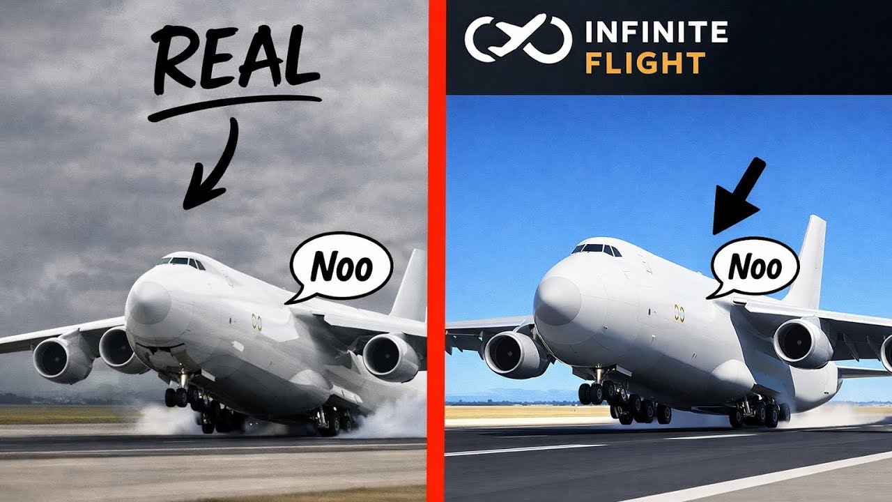 Real Hard Landing vs Infinite Flight 😬 | Can the Sim Handle It?