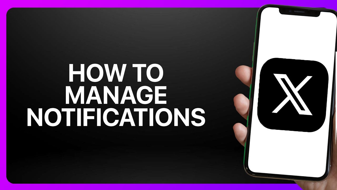 How To Manage Notifications In X App (Twitter) ! Tutorial