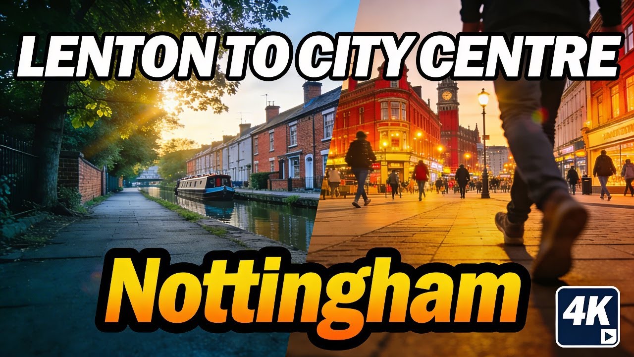 Nottingham Walk | Lenton Boulevard to City Centre | 4K HDR