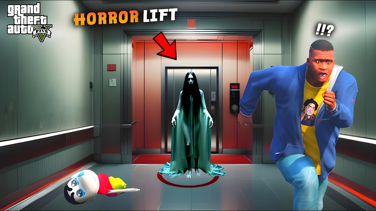 Franklin and Shinchan Plays Horror Lift Challenge At Night In GTA 5 | Paradox FTW