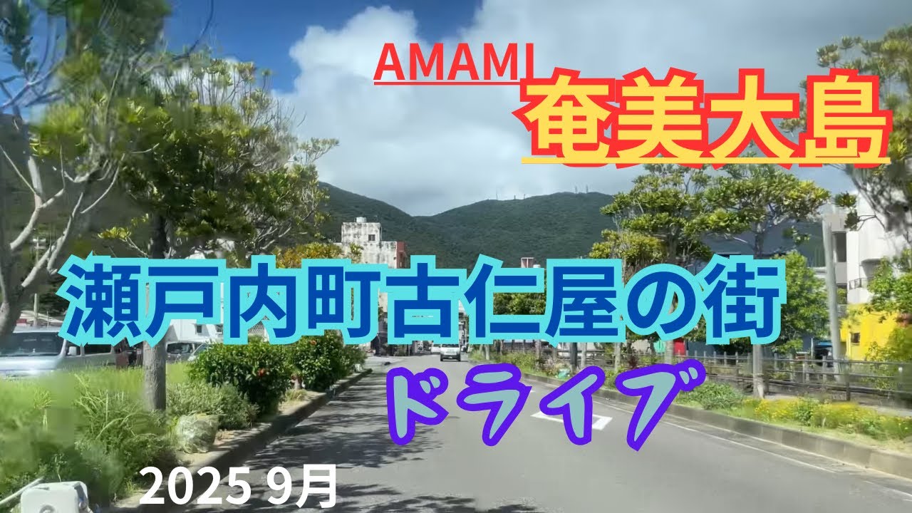 奄美大島　瀬戸内町古仁屋の街　ドライブ　2025 9月