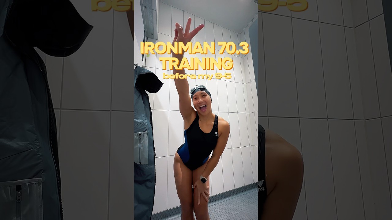 IRONMAN 70.3 training all done before my 9-5 💥 #halfironmantraining #triathlon