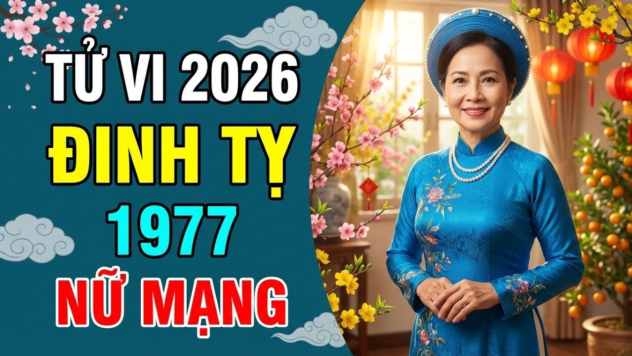 ĐINH TỴ NỮ MẠNG 1977 NĂM 2026: MAY MẮN RỰC SÁNG, CÔNG DANH THĂNG HOA - Vận Trình ĐẦY BẤT NGỜ!