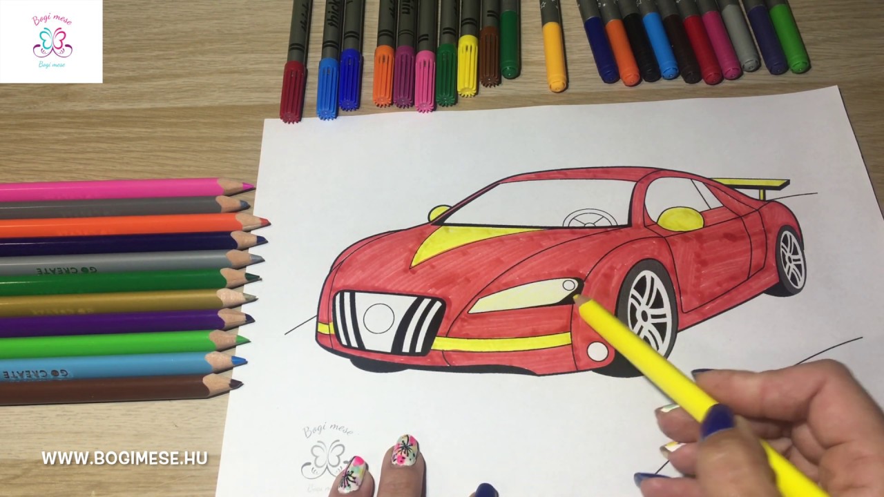 Játékautók színező 🖌🖍✏ Jatekautok kifestő 🖌🖍✏ Bogi mese