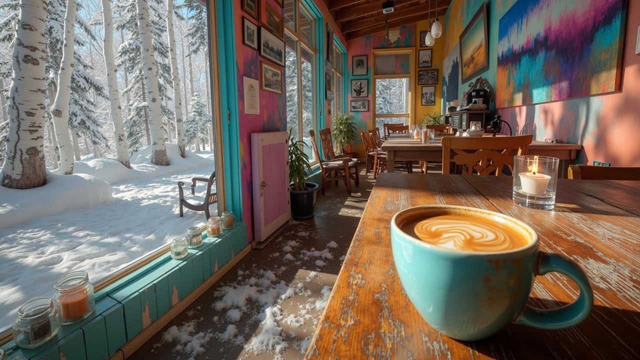 Smooth Jazz Coffee Vibes - Идеальная Зимняя Атмосфера | Расслабляющая Музыка для Учебы