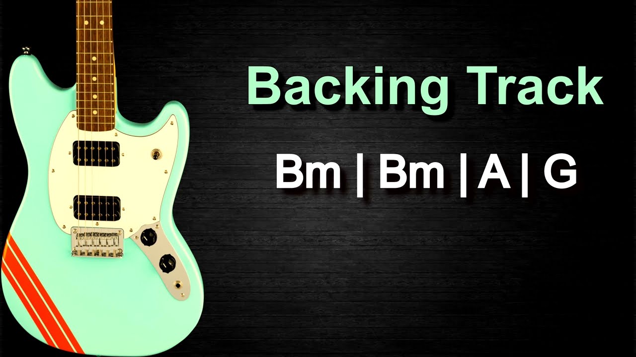 Garage Hard Rock Guitar Backing Track in B Minor | 121 BPM |