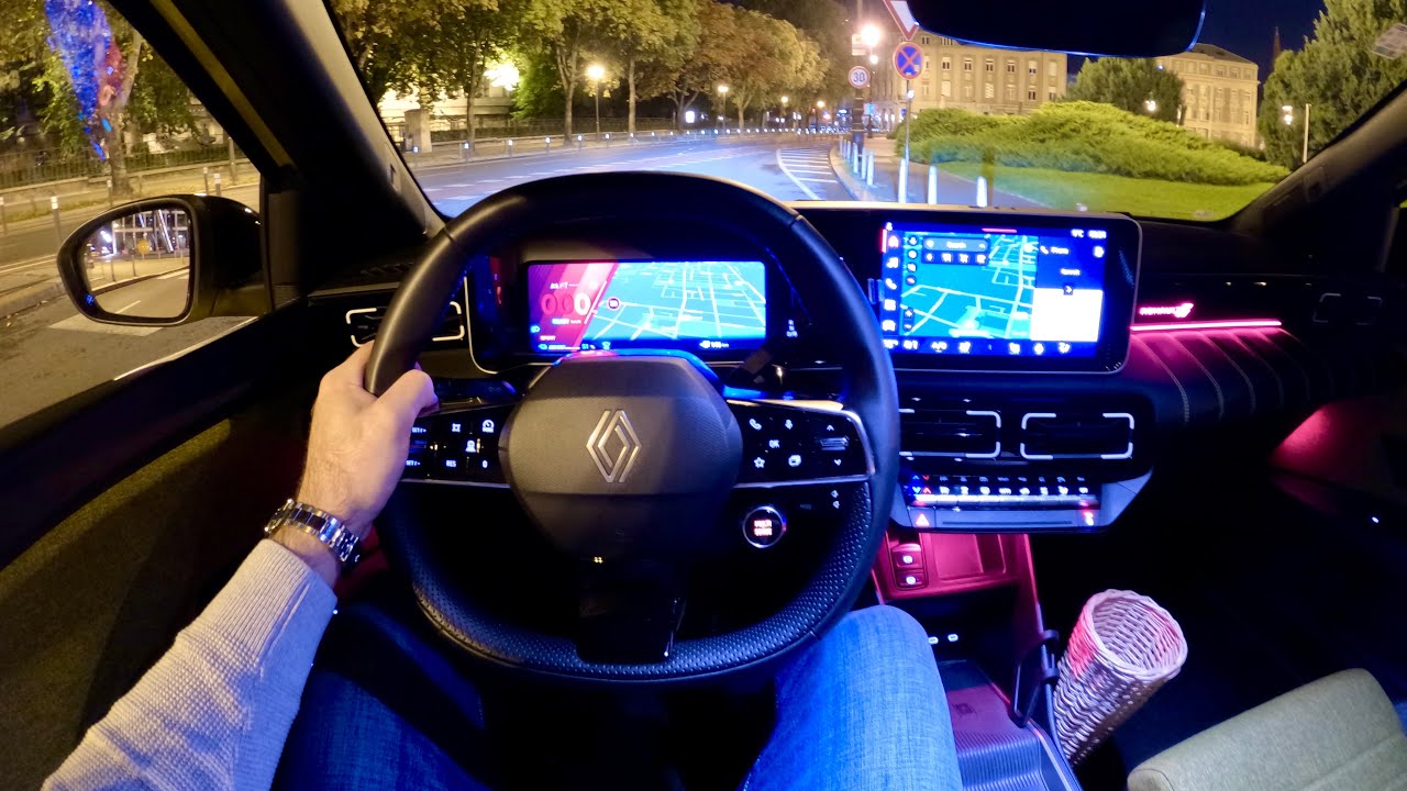 New RENAULT 5 2025 - NIGHT POV test drive (PURE DRIVING)