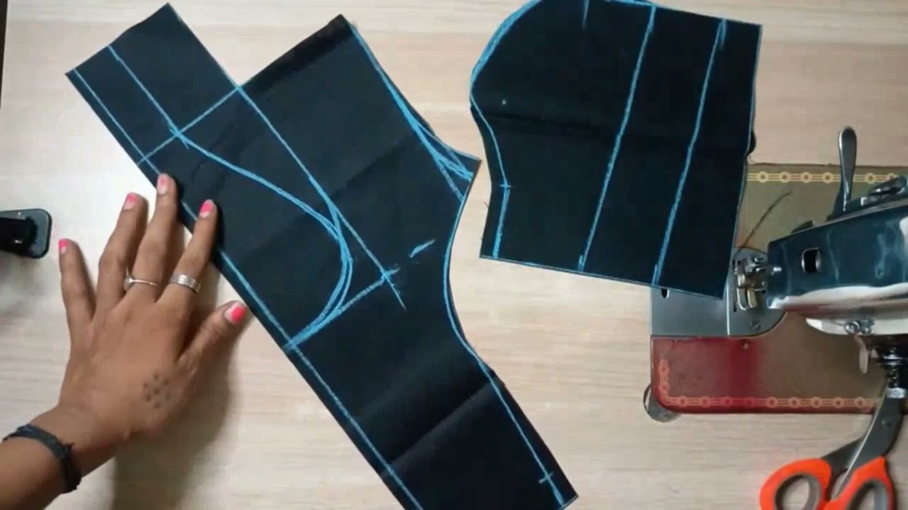 34 size halter neck blouse cutting & stitching ideas for beginners || Princess cut blouse cutting 